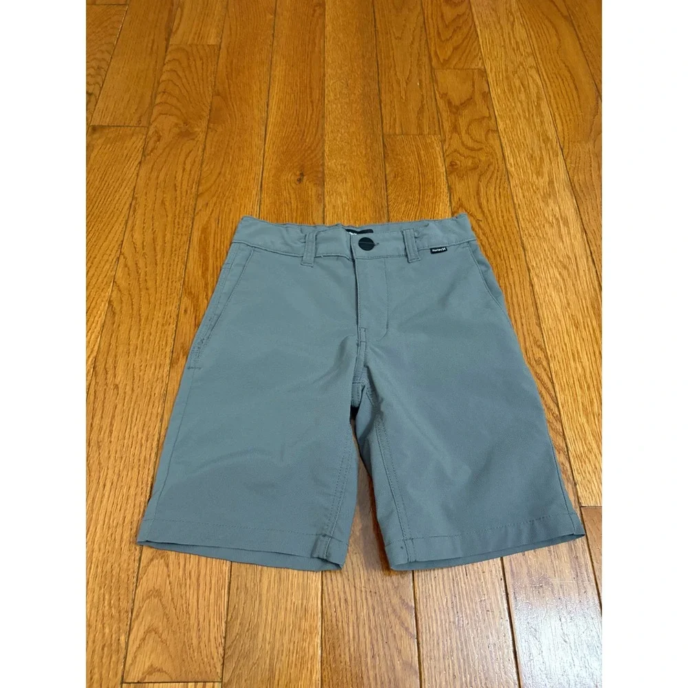 Hurley Boys H2O-Dri Hybrid Shorts Gray Size 8 Chino Style Moisture Wicking